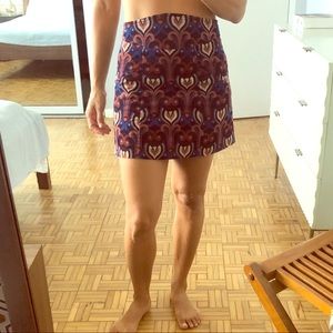 Retro Mod print mini corduroy Zara skirt